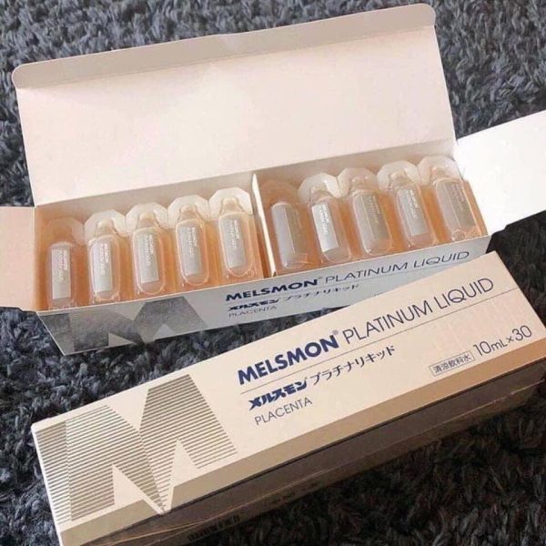 Nước uống trắng da nhau thai ngựa Melsmon Platinum Liquid Placenta 6